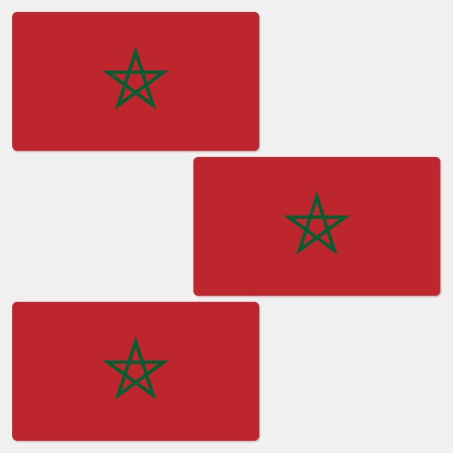 Étiquettes Drapeau Maroc (Groupe)