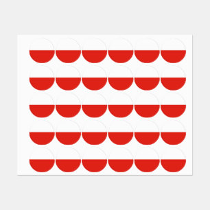 Étiquettes Drapeau polonais