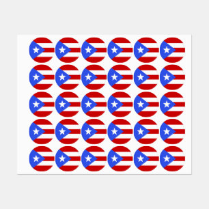 Étiquettes Drapeau Porto Rico