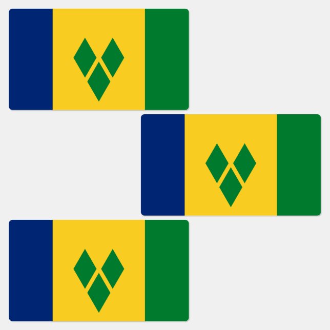 Étiquettes Drapeau Saint-Vincent (Groupe)