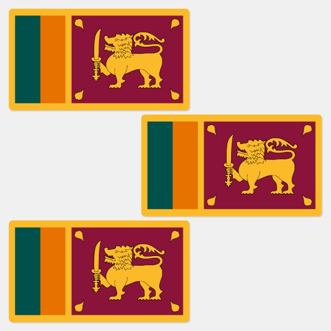 Étiquettes Drapeau Sri Lanka (Groupe)