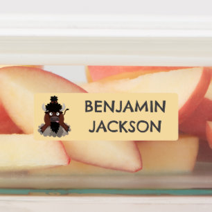 Étiquettes Drôle bison de buffle dessin animé école personnal