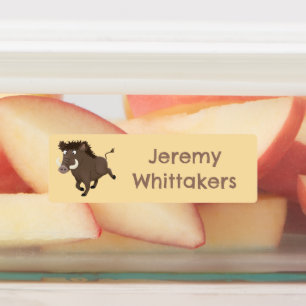 Étiquettes Drôle caricature de rasoir de sanglier personnalis