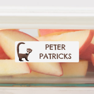 Étiquettes Drôle curieux dessin humoristique coatimundi perso