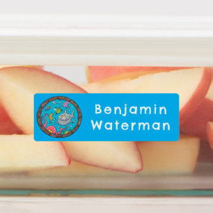 Étiquettes Drôle des créatures marines dessin personnalisé