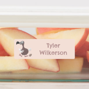 Étiquettes Drôle dessin animé d'oiseau dodo personnalisé