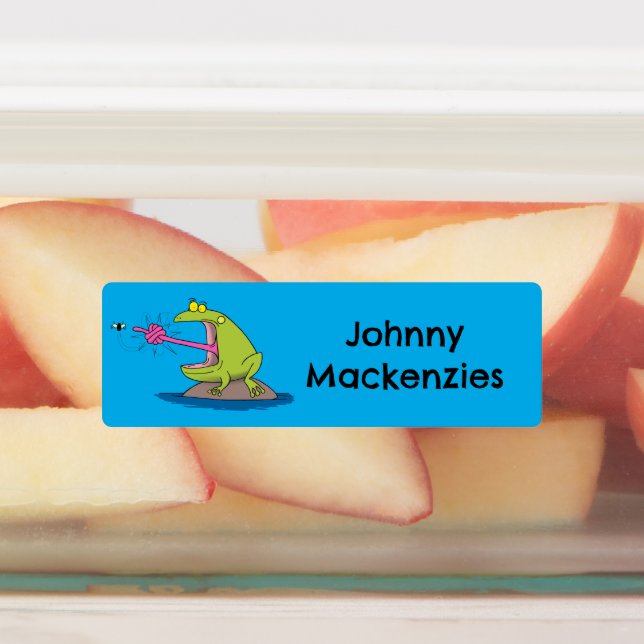 Étiquettes Drôle grenouille et bande dessinée personnalisée (Apposé)
