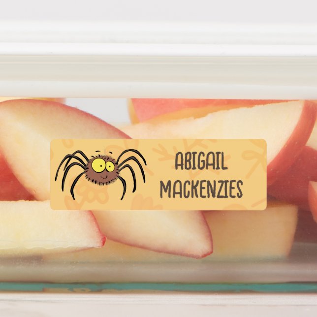 Étiquettes Drôle mignon dessin humoristique d'araignée moelle (Apposé)