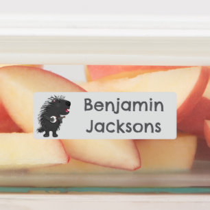 Étiquettes Drôle porc-épic jouant dessin animé banjo personna