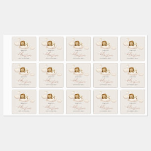 Étiquettes du Baby shower Lion