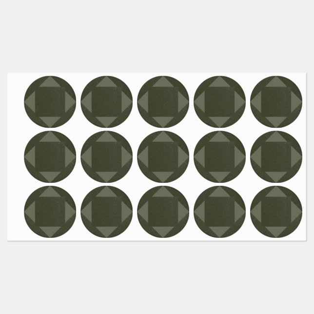 Étiquettes du cercle géométrique vert de la mousse (Feuille)