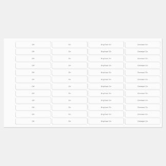 Étiquettes du commutateur de lumière