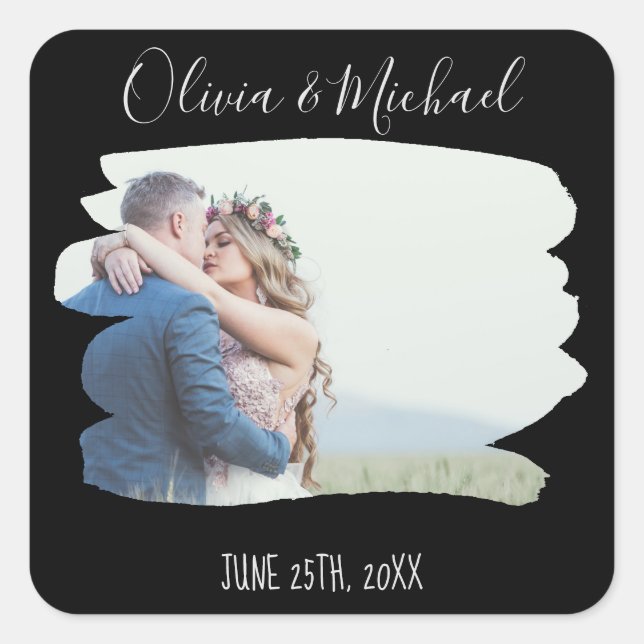 Étiquettes du jour de mariage (Devant)