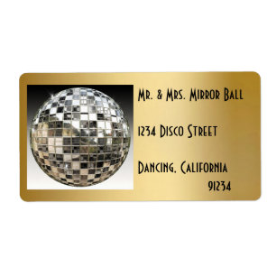 Étiquettes du Mirror Ball Disco Party