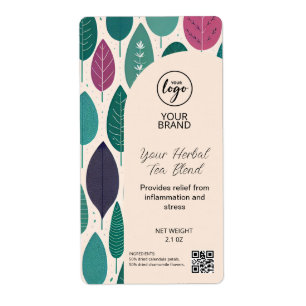 Étiquettes du produit du thé médicinal