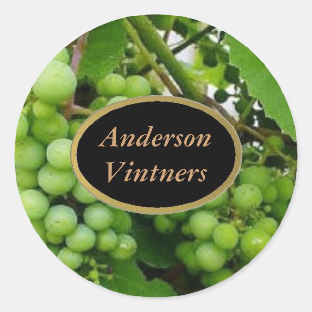 Étiquettes du vin de raisins (Devant)