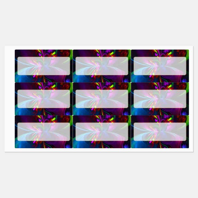 Étiquettes Élégant Classique Moderne Motif Floral #902 Mariag (Feuille)
