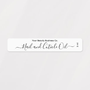 Étiquettes Élégant minimaliste Script Huile de clou Beauté pe