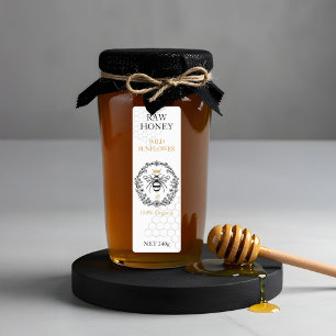 Étiquettes Élégante Reine de la Couronne Vintage Bee Honey Ja
