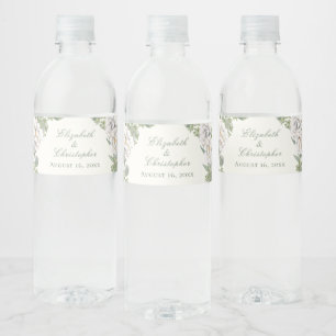 Étiquettes élégantes de bouteille d'eau de mariage
