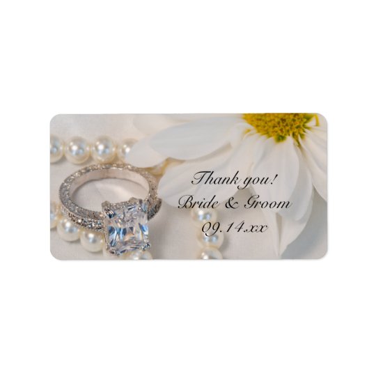 Étiquettes élégantes de faveur de Merci de mariage