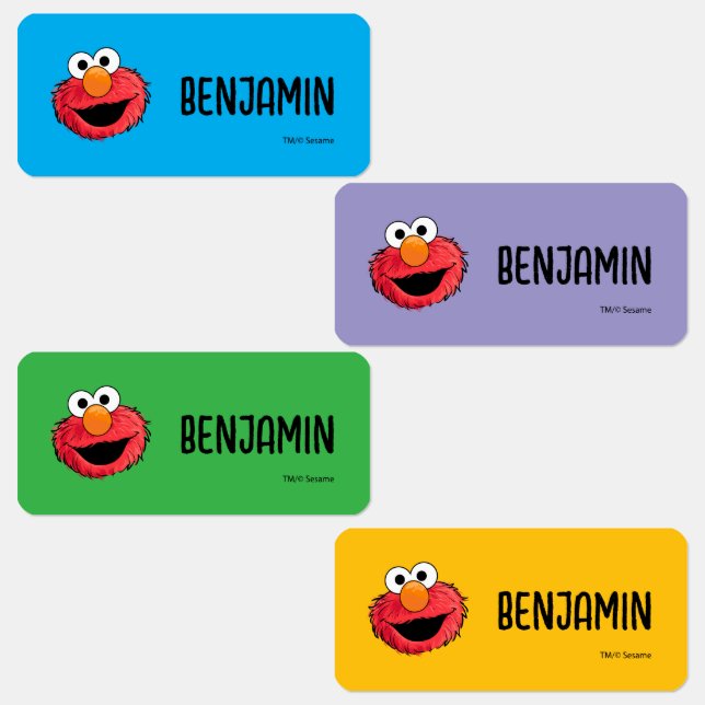 Étiquettes Elmo de Sesame Street sur mesure (Groupe)