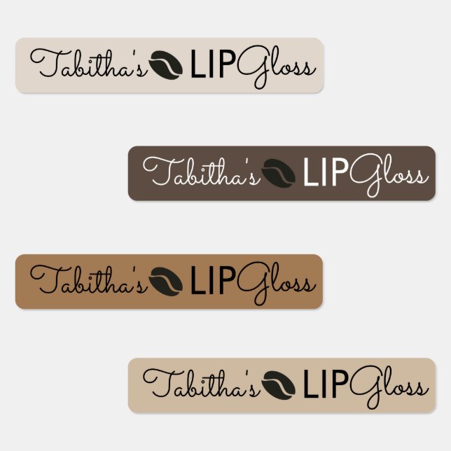 Étiquettes Emballage de marque de café Lip Gloss (Groupe)