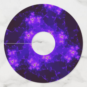 Étiquettes en verre de vin de papier de fractale