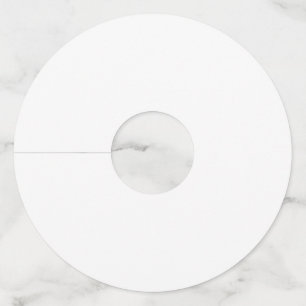 Étiquettes en verre de vin rond, matte standard