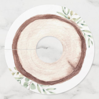 Étiquettes en verre de vin rond, matte standard