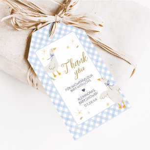 Étiquettes En vichy Baby shower de la soie