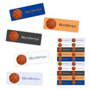 Étiquettes Enfant Basket Ball Nom du sport