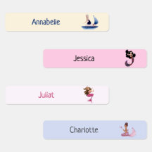 Retour à l'école Fille Sirène Nom du pastel person