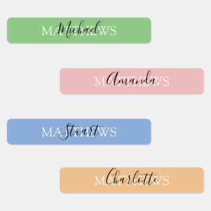 Étiquettes Enfants De Couleur Pastel Personnalisés Retour À