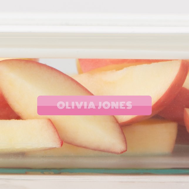 Étiquettes Enfants rose violet Personnalisé Retour à l'école (Apposé)