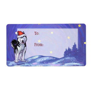 Étiquettes enroués de fête de cadeau de Noël