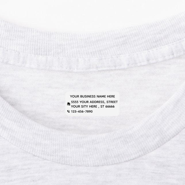 Étiquettes Entreprise Nom Adresse Téléphone Personnalisé (Apposé)