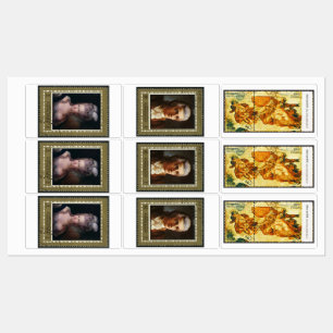 Étiquettes Enveloppe de mariage avec timbres-poste imprimable