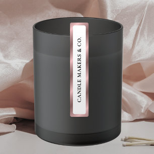 Étiquettes Épreuve de tambour or Rose de luxe mince bougie Ja