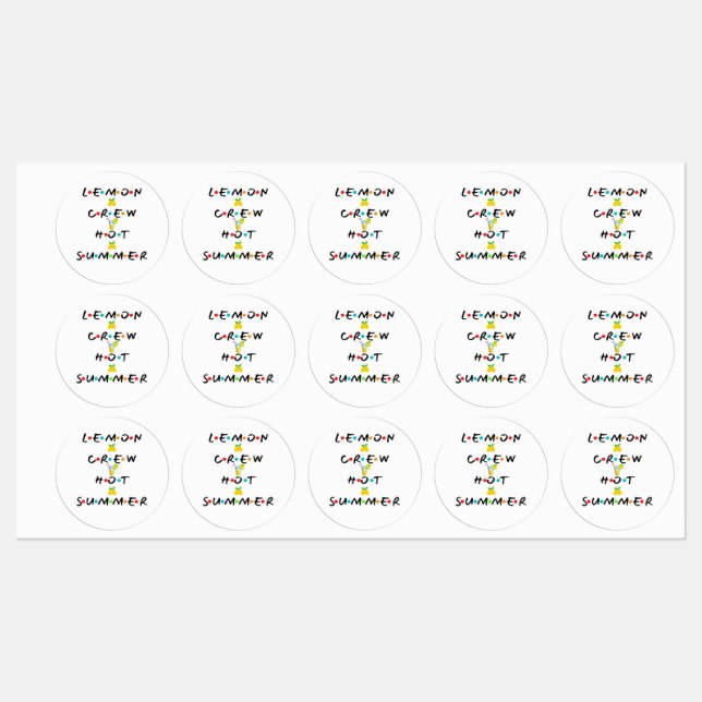 Étiquettes été chaud de l'équipage de citron (Feuille)