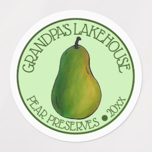 Étiquettes Été Vert Ripe Poire Fruit Pears Canalisé Par
