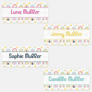 Étiquettes Etiquettes Vêtements pour enfant Arc en ciel