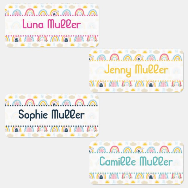 Étiquettes Etiquettes Vêtements pour enfant Arc en ciel (Groupe)