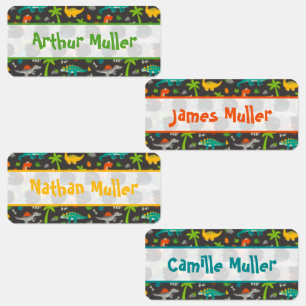 Étiquettes Etiquettes Vêtements pour enfant Thème Dinosaure