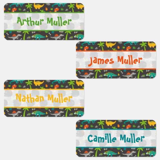 Étiquettes Etiquettes Vêtements pour enfant Thème Dinosaure (Groupe)