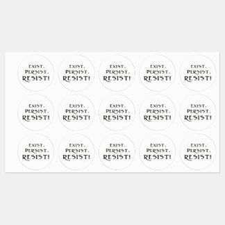 Étiquettes Existe. Persiste. Résistez !