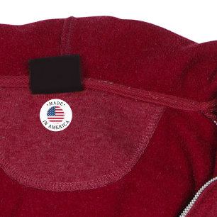 Étiquettes Fabriqué En Amérique Coloré robuste drapeau améric