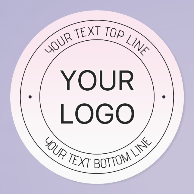 Étiquettes Facile Logo Remplacement & Editable Texte Rose Omb (Créateur téléchargé)