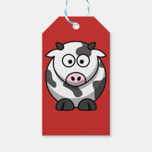 Étiquettes faites sur commande de cadeau de vache