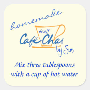 Étiquettes faits maison de cadeau de thé de Chai
